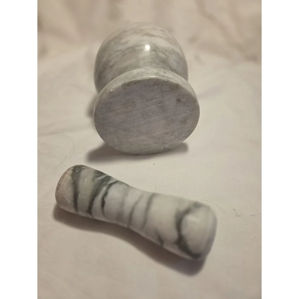 White Marble Mortar & Pestle Set